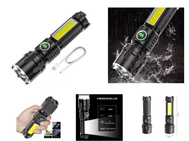 &uu LAMPARA LINTERNA TELESCOPICO Y FLASH BATERIA YT-213B